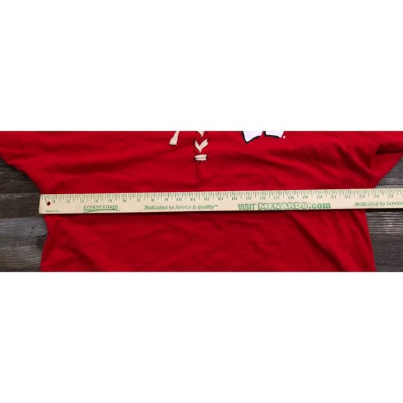 KA Knights Womens Large Wisconsin Badgers 1/4 Lace Up Pullover Red - Picture 6 of 7